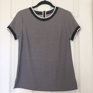 Black & white blouse